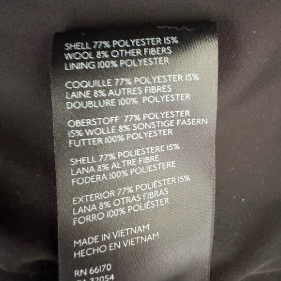 Free People Black and White Plaid Pea Coat NWT - Picture 9 of 10